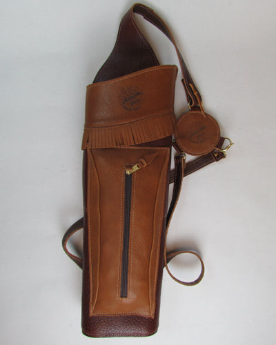 #100 Safari Shoulder Quiver 2 Tone Leather